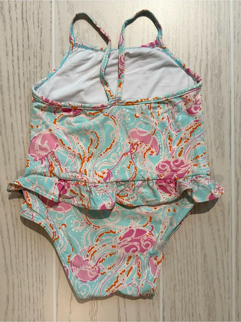 Lilly Pulitzer Baby Girls 12-18M Jellies Be Jammin Ruffle Swimsuit